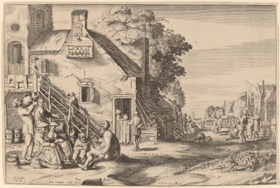 Primavera (Festa del villaggio davanti a una locanda) da Jan van de Velde II