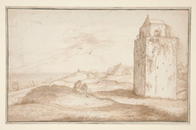 Le dune e il faro vicino a Zandvoort da Jan van de Velde II