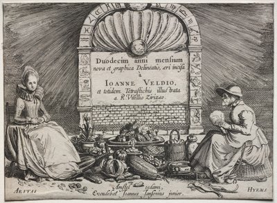 I dodici mesi: Pagina del titolo da Jan van de Velde II
