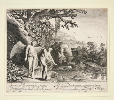 Tobia vede il pesce, dalla storia di Tobia da Jan van de Velde II