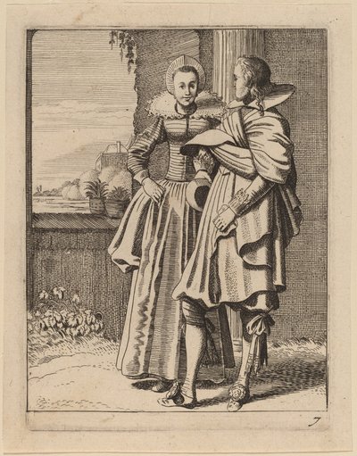Due figure in costume da Jan van de Velde II