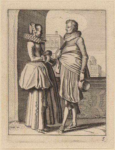 Due figure in costume da Jan van de Velde II