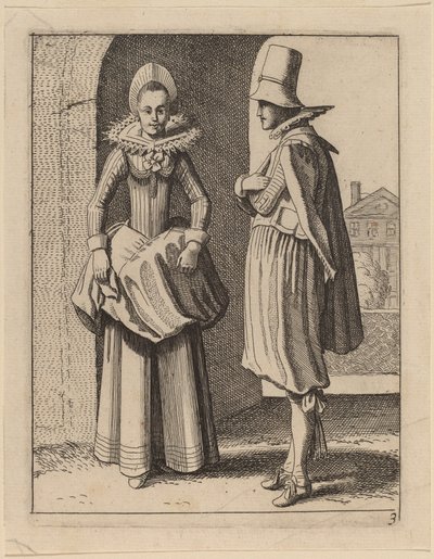 Due figure in costume da Jan van de Velde II