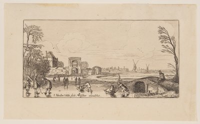 Paesaggio invernale, da Sei paesaggi da Jan van de Velde II