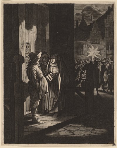 La stella dei re, un pezzo notturno da Jan van de Velde II after Pieter Molijn