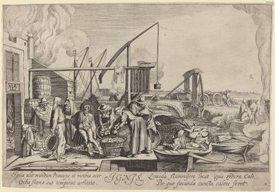 Ignis (Fuoco) da Jan van de Velde II, after Willem Buytewech