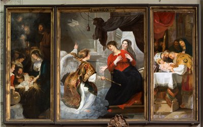 Chiesa parrocchiale (Parochiekerk Onze-Lieve-Vrouw). Interno. Dipinto. da Jan van den Hoecke