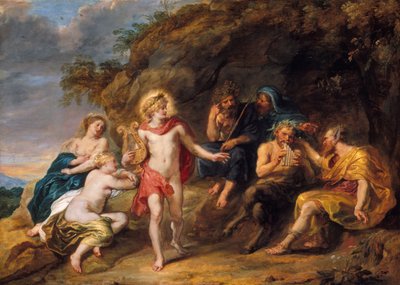 Il giudizio di Mida, c.1640 da Jan van den Hoecke