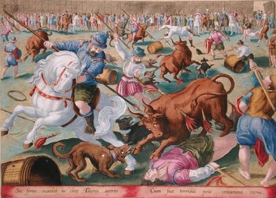 Una corrida di massa in un recinto, tavola 18 da 