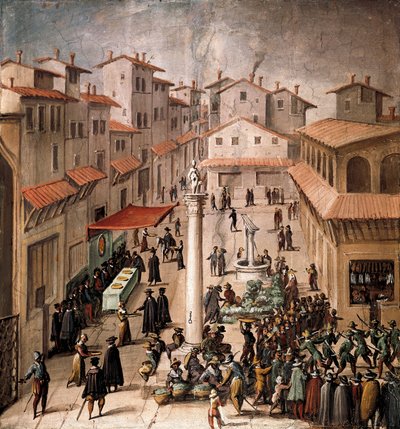 Piazza del Mercato Vecchio, Firenze da Jan van der Straet