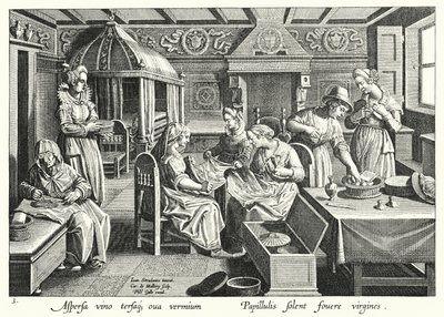 La gestione delle uova di bachi da seta da Jan van der Straet