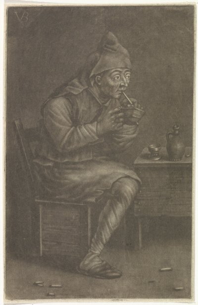 Uomo che accende la pipa da Jan van der Bruggen