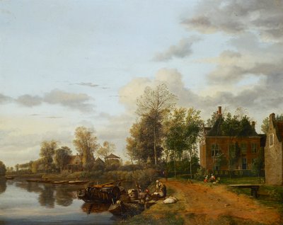 Casa di campagna sul Vliet vicino a Delft da Jan van der Heyden