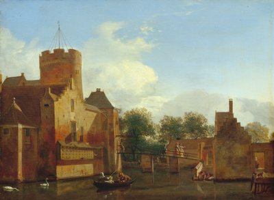 Castello di Loenerslot in Olanda, c.1665-70 da Jan van der Heyden