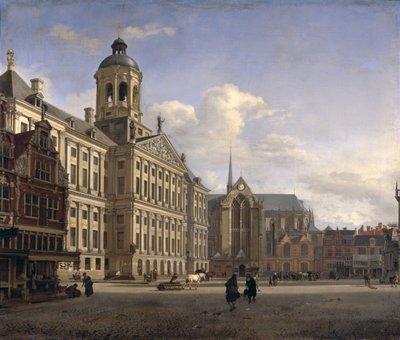 Il nuovo municipio, Amsterdam, 1668 da Jan van der Heyden