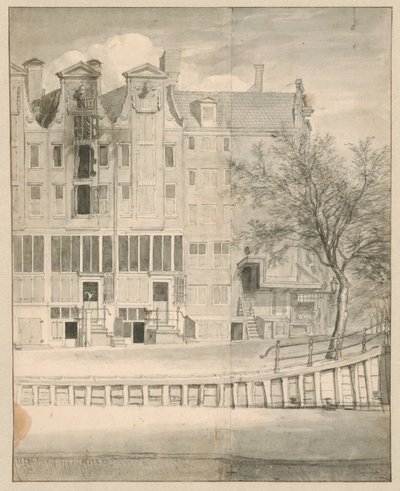 Casa bruciata sulla Leidsegracht, 1684 da Jan van der Heyden