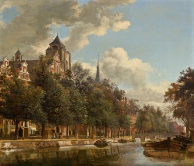 Vista lungo un canale olandese, c. 1670 da Jan van der Heyden