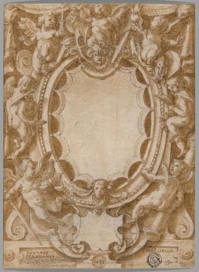Progetto per frontespizio alle Sette Virtù da Jan van der Straet
