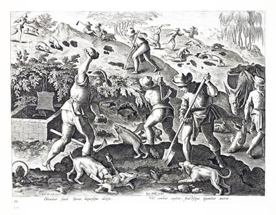 Scavare e catturare tassi, illustrazione da 