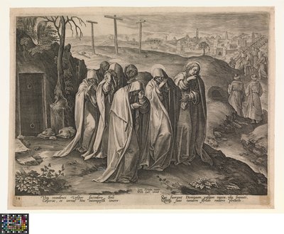 Le sante donne lasciano il sepolcro da Jan van der Straet