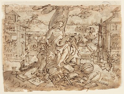 Apollo (Litterae) da Jan van der Straet, called Stradanus