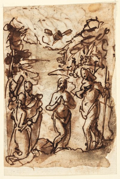 Battesimo di Cristo e Pietà da Jan van der Straet, called Stradanus