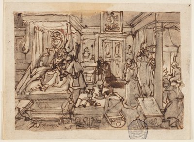 Estrema unzione da Jan van der Straet, called Stradanus