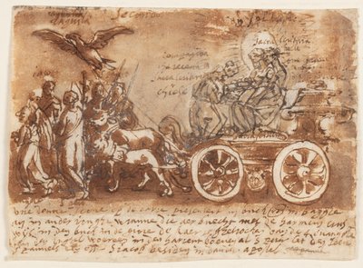 Studio preliminare per il Trionfo della Sacra Scrittura da Jan van der Straet, called Stradanus