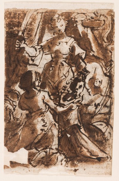 Recto: Giuditta con la testa di Oloferne; Ascensione di Cristo da Jan van der Straet, called Stradanus