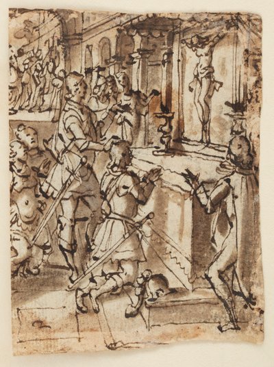 San Giovanni Gualberto e il crocifisso miracoloso da Jan van der Straet, called Stradanus