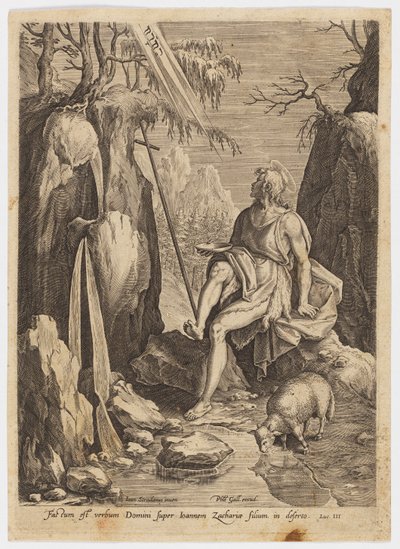 San Giovanni Battista nel deserto da Jan van der Straet, called Stradanus