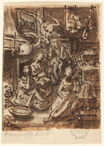 Studio per una composizione da Jan van der Straet, called Stradanus