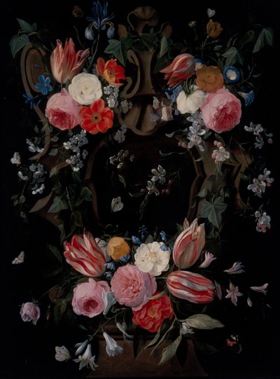 Una ghirlanda di fiori da Jan van the Elder Kessel