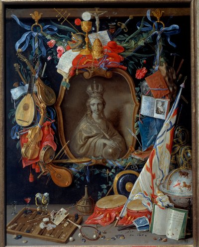 Vergine circondata da simboli di vanità da Jan van the Elder Kessel
