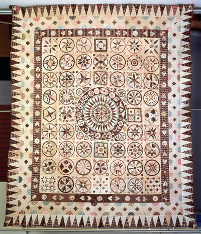Coperta patchwork, Irlanda, 1850-60 da Jane Pizar