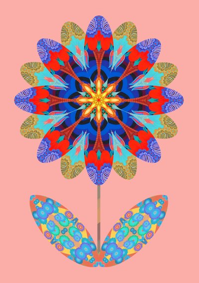 Ritaglio di Fiore su Rosa Pallido, 2020 da Jane Tattersfield