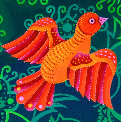 Uccello arancione, 2019 da Jane Tattersfield