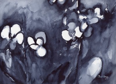 Orchidea in indaco, c.2017 da Janel Bragg
