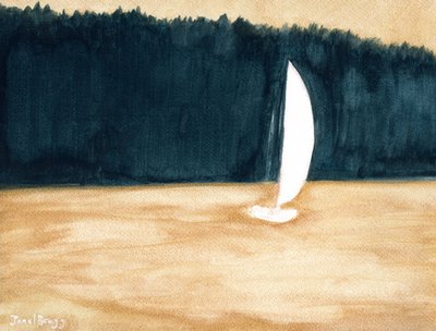 Barca a vela nel Canale di Guemes, c.2024 da Janel Bragg