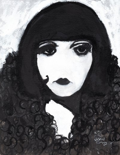 Sirena in un cappotto di pelliccia sintetica, c.2020 da Janel Bragg