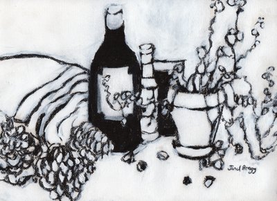 Natura morta con olio d