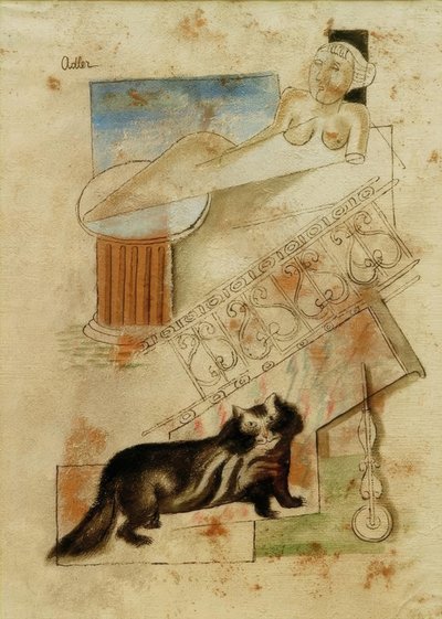 Gatto e vergine fluttuante da Jankel Adler