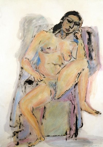Nudo seduto da Jankel Adler