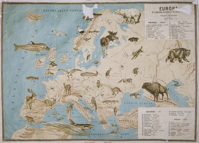 Mappa degli animali in Europa da Janos Balint
