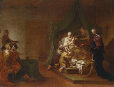 Tedesco: Giacobbe benedice i figli di Giuseppe (Efraim e Manasse) da Januarius Zick