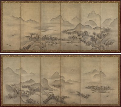 Paesaggio al chiaro di luna da Japan, Muromachi period