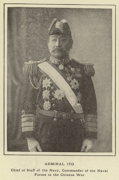 Ammiraglio Ito, Capo di Stato Maggiore della Marina, Comandante delle Forze Navali nella Guerra Cinese da Japanese Photographer