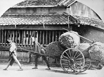 Carro a mano, Giappone, c.1860 da Japanese Photographer