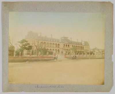 Hotel Imperiale, Tokyo, Giappone (foto b/n colorata a mano) da Japanese Photographer
