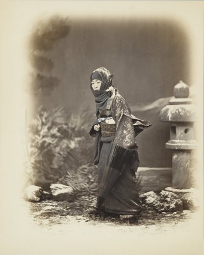 Donna giapponese nella neve da Japanese Photographer